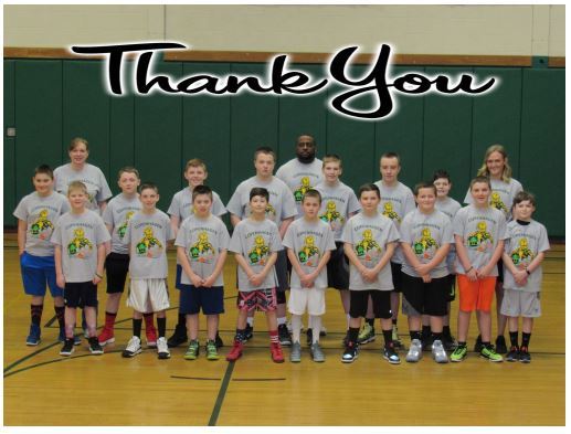 Youth Boys Basketball Thank You