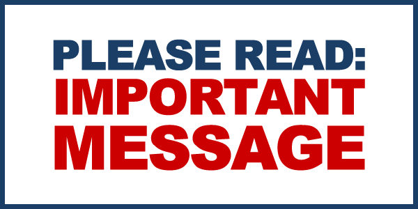 IMPORTANT MESSAGE