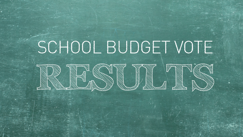 SCHOOL BUDGET/ELECTION VOTE RESULTS