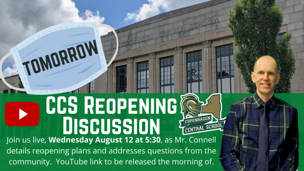 CCS Reopening Discussion TOMORROW